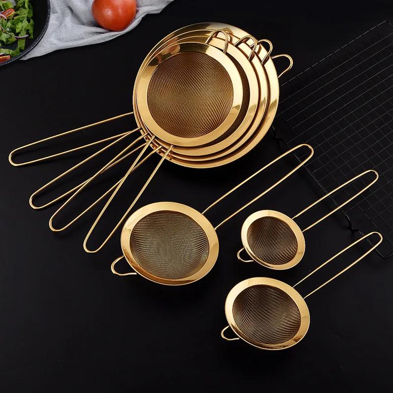 Stainless Steel Soy Milk Strainer Flour Oil Sieve Lattice Stainless Steel Bevelled Twill Kitchen Tool