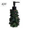 Festive Soap Dispenser Resin Christmas Tree Dispenser, Refillable Liquid Hand Shampoo Shower Gel Container, Empty Pump Lotion Bottle for Bathroom