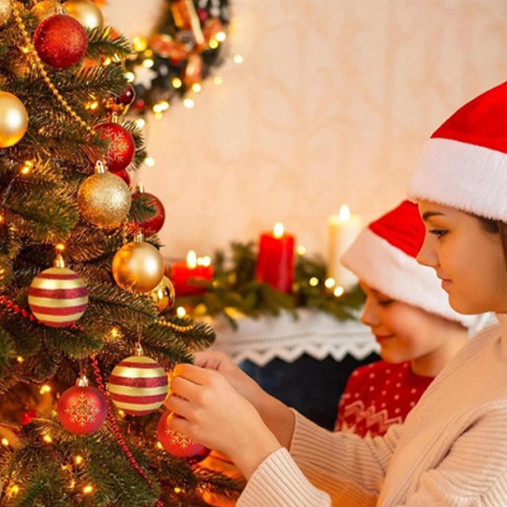 Ball Ornaments For Christmas Tree Shatterproof Long Lasting Pendant Decoration Christmas Tree Ball Decorations For Relatives