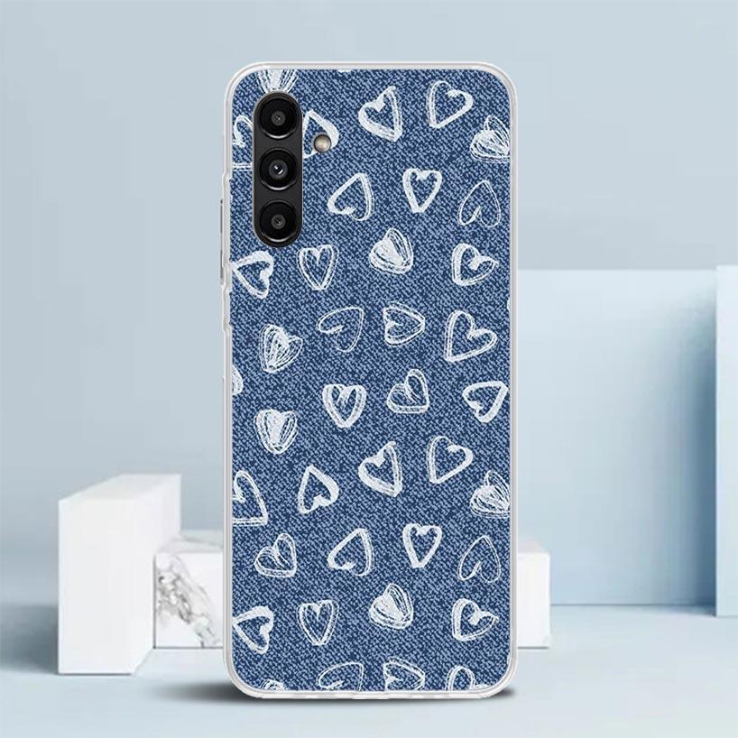 Jeans Cowboy Denim Printed Phone Case For Samsung Galaxy A17 A37 A57 A16 A15 A14 A13 A56 A55 A54 A53 A36 A35 A34 A33 A26 A25 A24