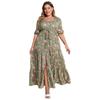 Sommer-Damenkleid, Übergröße, böhmische bedruckte, lockere Kleider