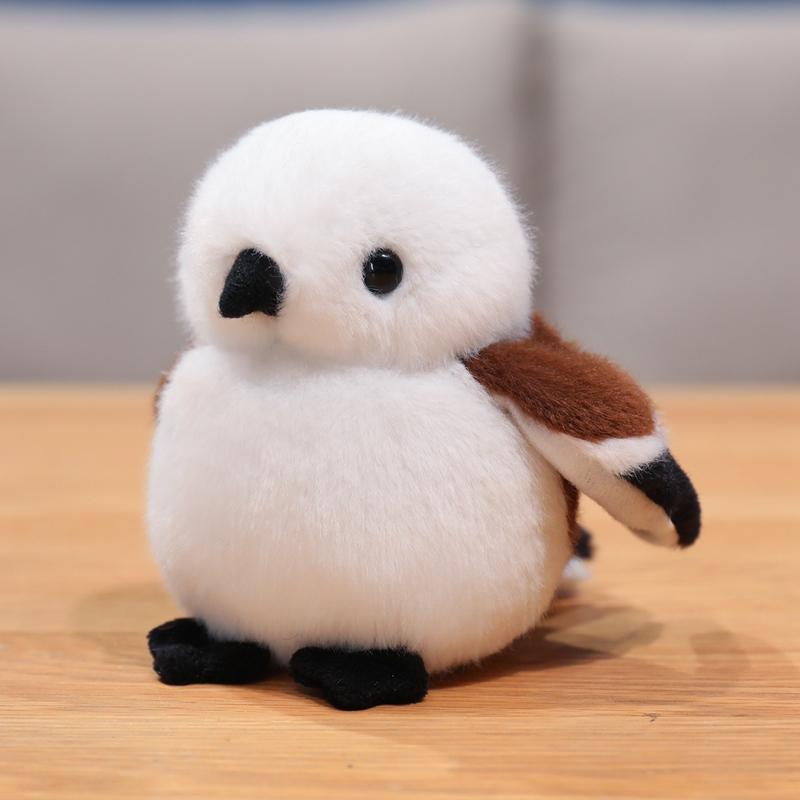 12cm Levensechte Vogel Pluche Speelgoed IJsvogel Duif Mees Vogel Pop Schud Hem Op En Neer Om Geluiden Te Maken Interactief Cadeau Voor Kinderen 12cm