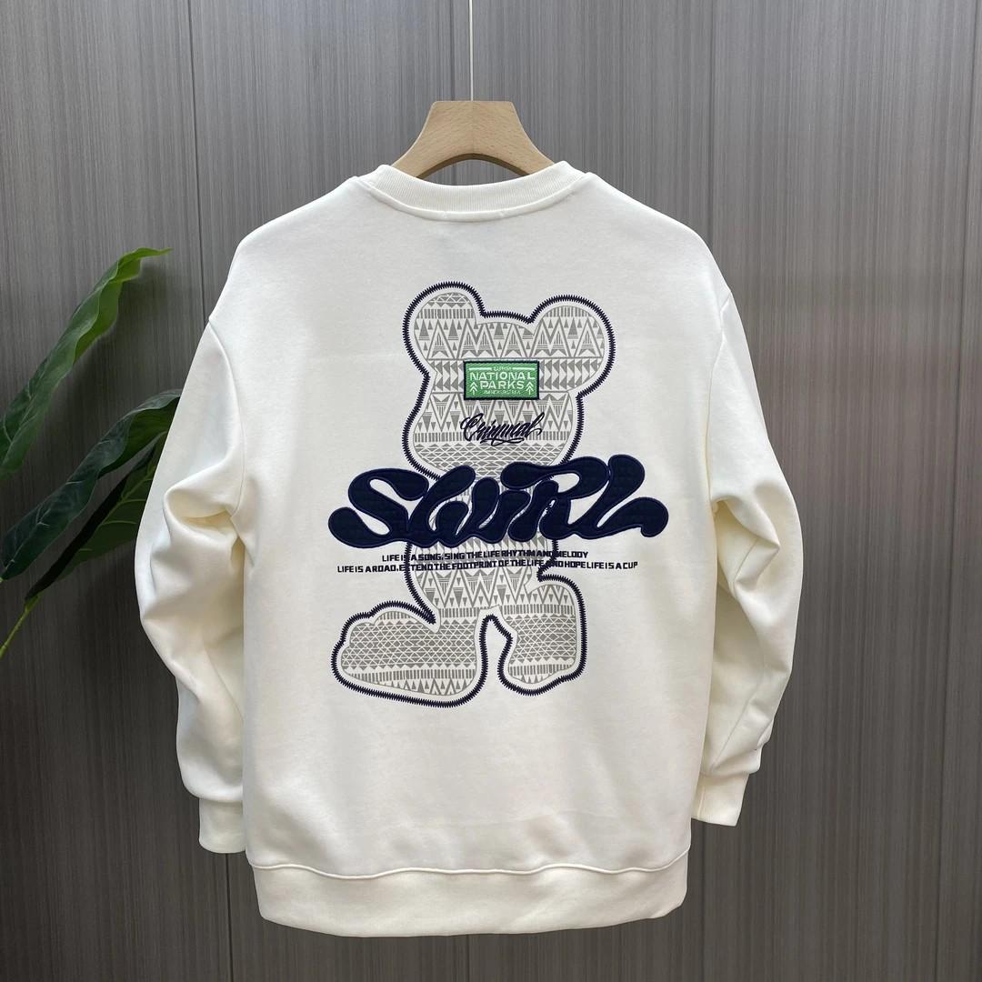 2025 Men s Korean Style Loose Hoodie - Round Neck, Chic Autumn/Winter Trend 2XL