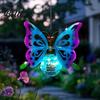 Metal Outdoor Yard Hanging Decor Waterproof IP65 Solar Lamps Beetle Butterfly Flamingo Garden Light  Powered Bee Ornaments for Porch LED Animal Lamp