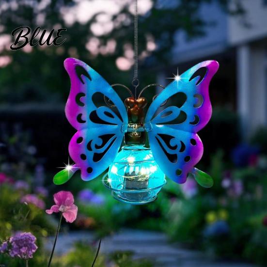 Metal Outdoor Yard Hanging Decor Waterproof IP65 Solar Lamps Beetle Butterfly Flamingo Garden Light  Powered Bee Ornaments for Porch LED Animal Lamp