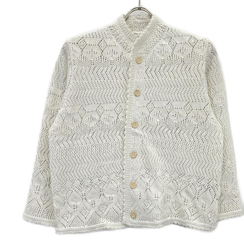 45R 70480011 White Lace Knit Cardigan Tops 03 whiteUsed