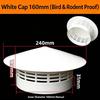 Pvc Roof Ventilation Grille Rain Cap Round Hood For 75-250Mm Pipe Vents Chimney Outlet Weather Protection