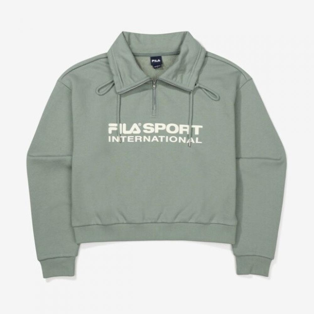 Fila Big Logo Cotton Blend High Neck Sweatshirt Fs2pof3171fdmi 095(M)