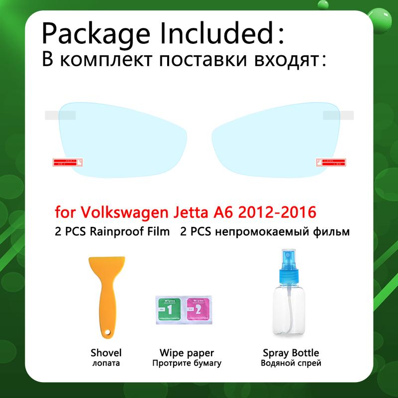 For Volkswagen VW Jetta A6 MK6 5C6 2012~2016 Full Cover Rearview Mirror Anti-Fog Films Rainproof Anti Fog Film Car Accessories