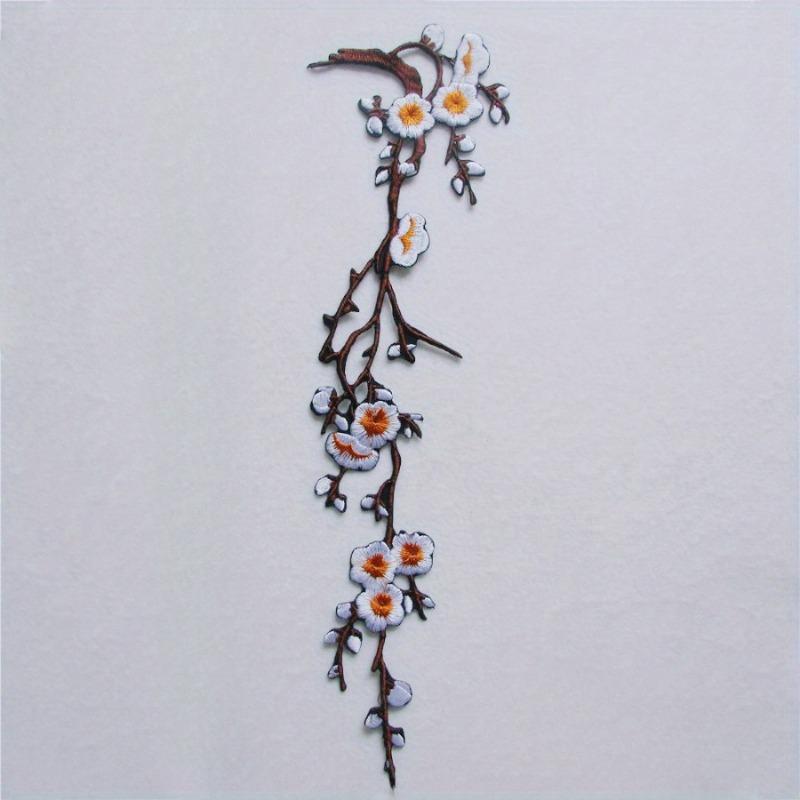 A Plum Embroidery Lace Lace Decal - Red Plum and White Plum DIY Lace Collar Clothing Accessories.