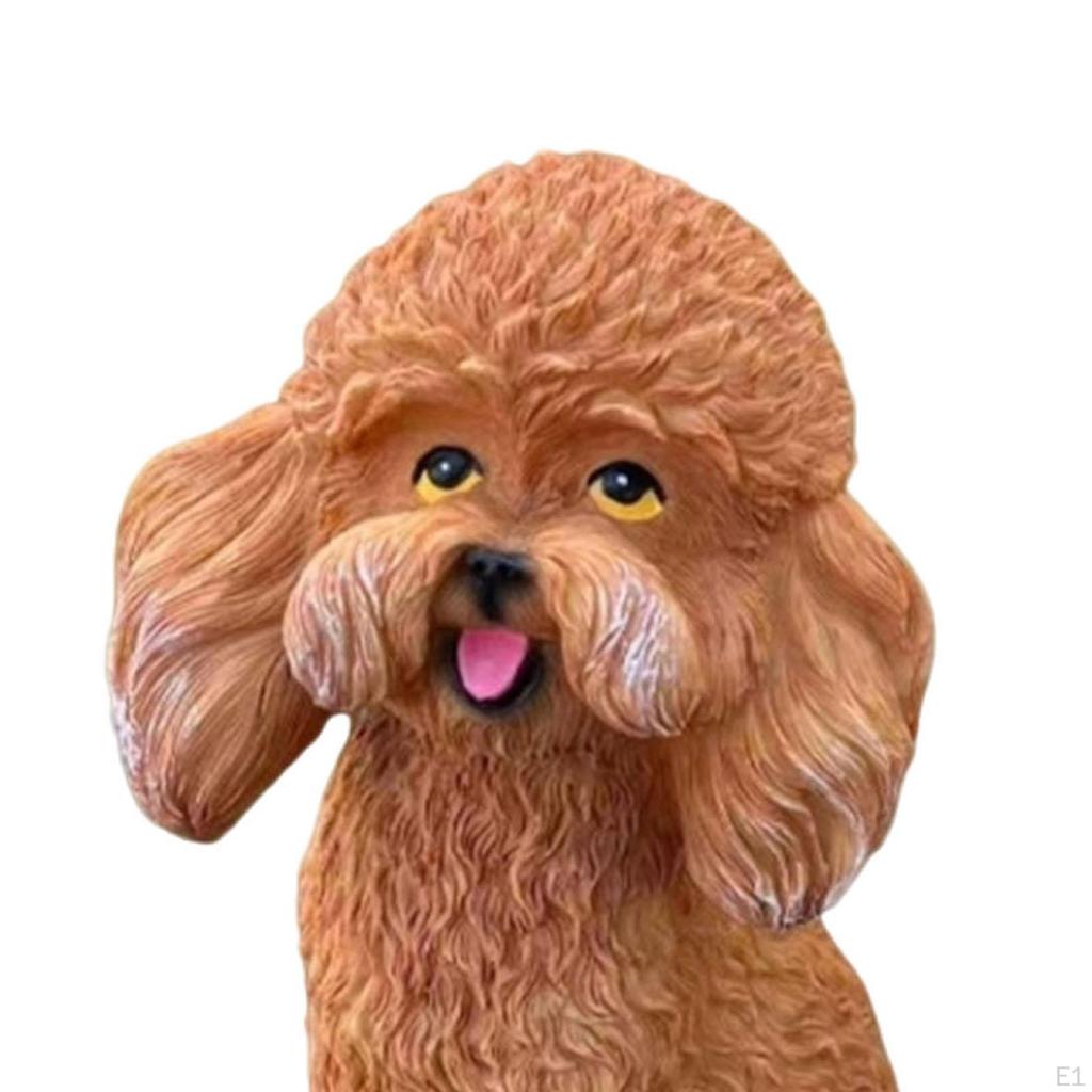 Dog Statue Animal Sculpture Creative Realistic Home Decor Puppy Figurine Lawn Ornament for Bedroom