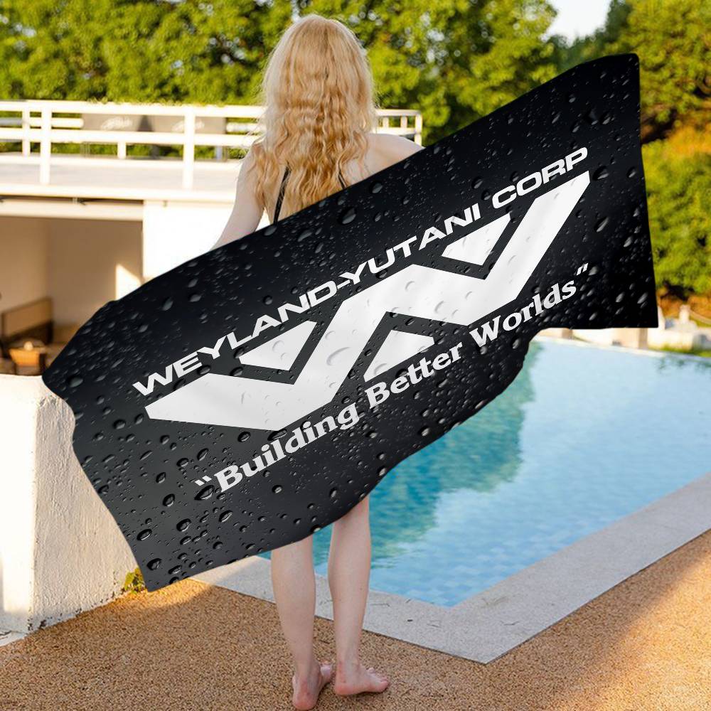 A-Weylands-yutani Microfiber Blanket Quick Drying Beach Towels Oversized Printing Super Absorbent Pool Towel Blanket