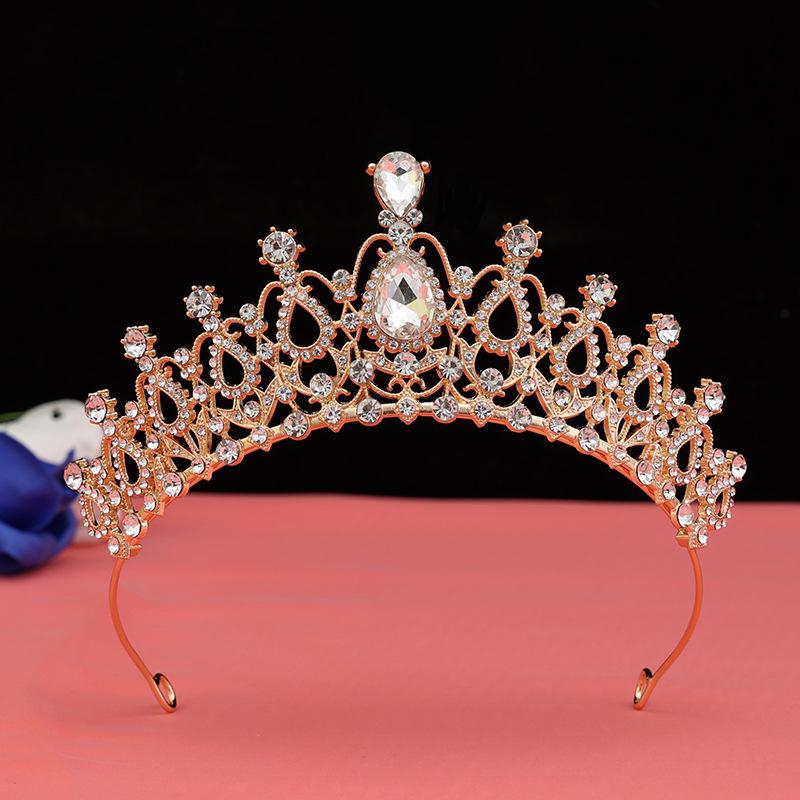 Children's Crown Hair Accessories  Cute Princesses Girls  Water Diamond King Crown Hair Bands Birthday Gifts for Girls Baby Headbands and Headwear