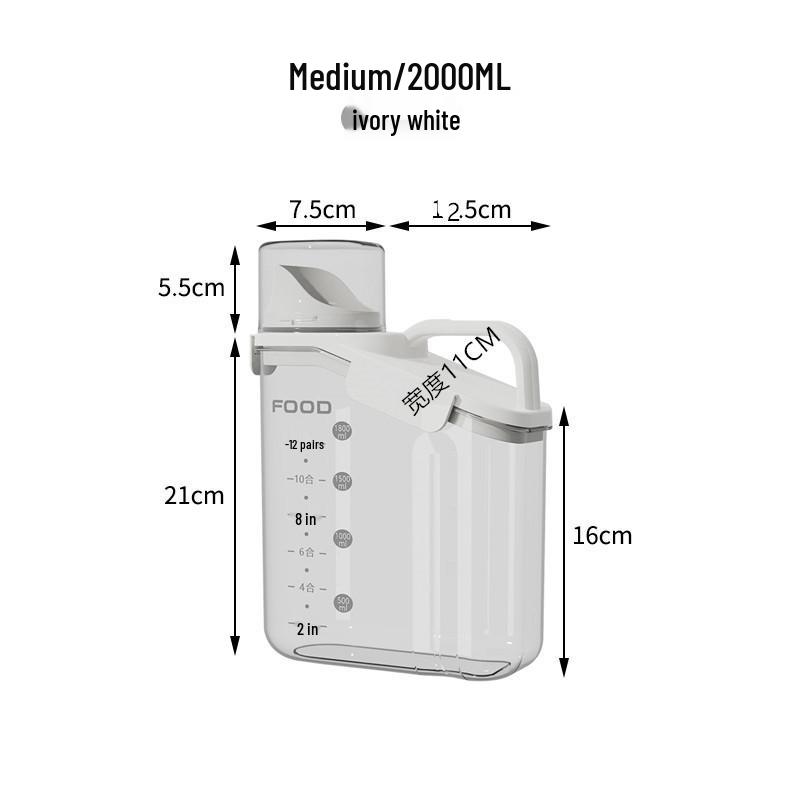 Vzduchotěsná skladovací nádoba odolná proti vlhkosti na obilí, cereálie, krmivo pro domácí zvířata, rýži a čaj