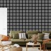 Wallpaper Black and white checkered gray, graphite center 50x1000