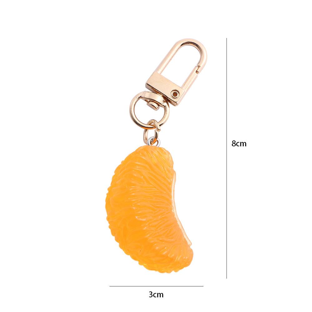 Petal Handbag Pendant Car Decoration Bag Pendant Orange Keychain Key Chain Keyring Simulation Fruit