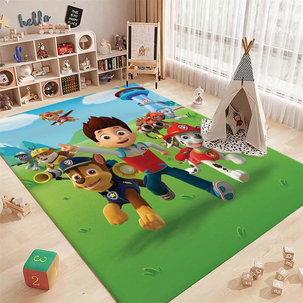 Paw Patrol Police Pup Rectangular Rug Soft Texture Nonslip Carpet For Bedroom Door Living Room Area Home Decor New Year Gift