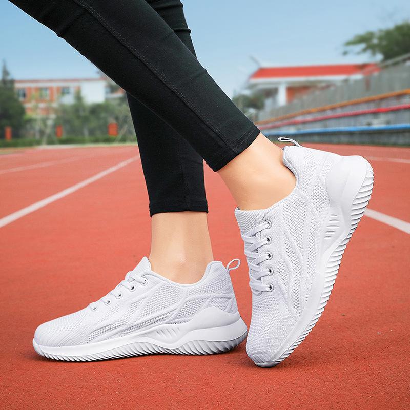 Spring and Summer Mesh Breathable Shoes Sports Shoes Students White Running Shoes Casual Shoes Lightweight Deodorant
