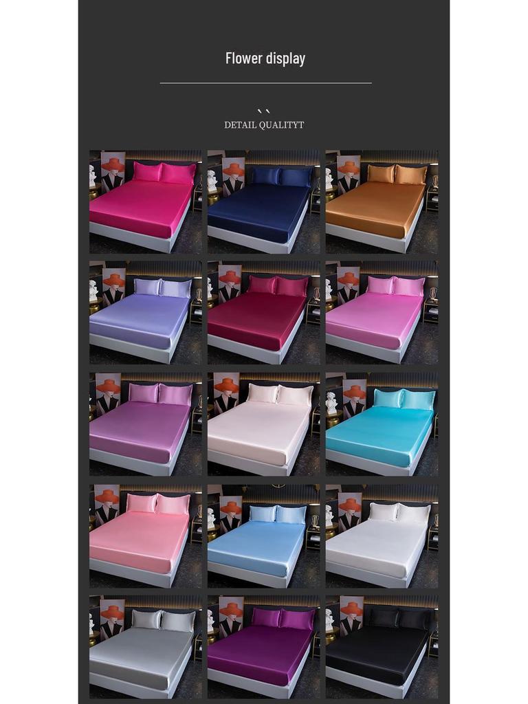 Ice Silk Summer Bedspread: Non-Slip, Cool, and Soft Solid Color Bed Cover