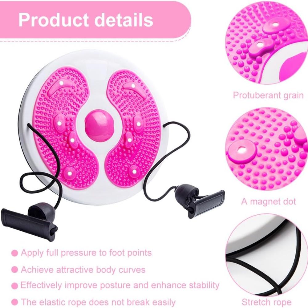 Waist Disc Balance Board with Drawstring Waist Whisper Body Shaping Waist Twis-ting Disc Fitness Turntable Waist Wriggling Plate for Home Workout