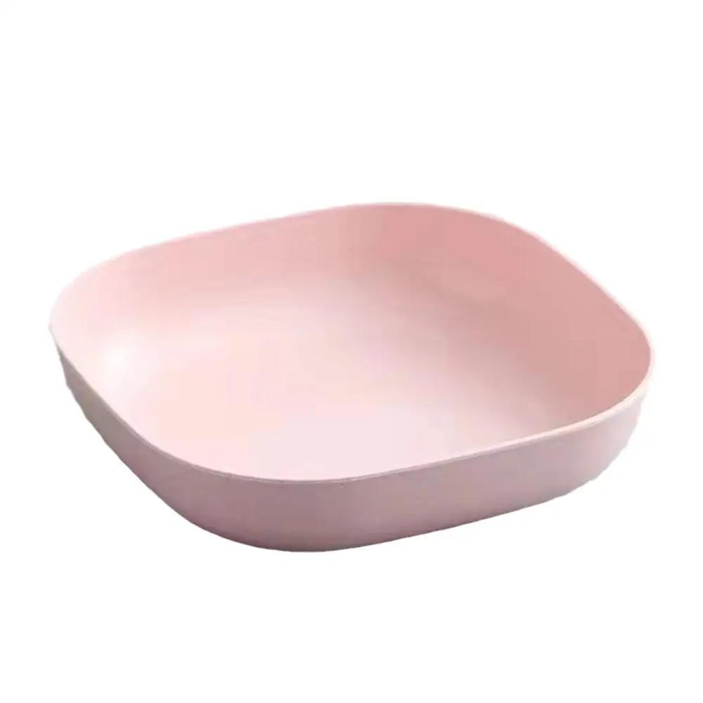 

Легкая пшеничная соломенная столовая посуда, обеденные тарелки, десертные тарелки, многоразовые небьющиеся пластиковые тарелки для пикника, кемпинга 12 inches