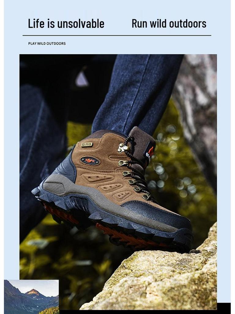 Plus Size Autumn/Winter High-Top Hiking Boots for Couples
