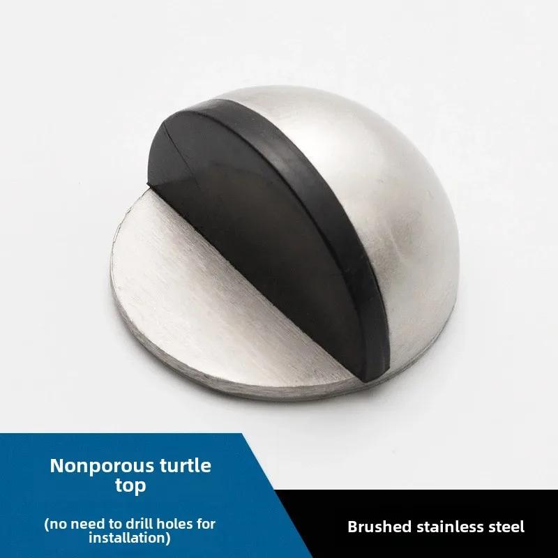 No Drill Door Stopper - Anti-Collision Rubber Guard for Bathroom & Glass Doors, Turtle Shape Non-Slip Household Protector