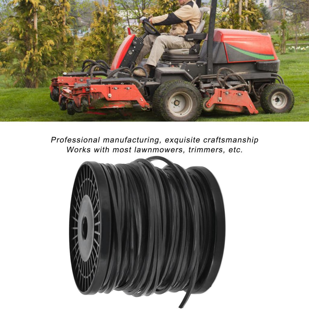 Round String Trimmer Line for 3.3mm Black High Cutting Efficiency Trimmer Line for Most Lawn Mowers Farm