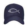 Custom Classic Jesus Cross Fish Baseball Cap Women Unisex Adjustable Christian Dad Hat Sports Snapback Caps