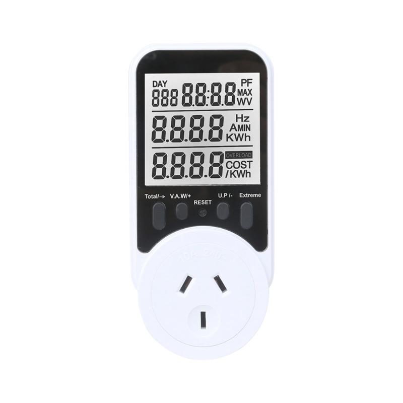 Digital Voltages Wattmeter Power Meter Consumption Watt Energy Sockets 230V Electricity Fees Analyzers Monitors