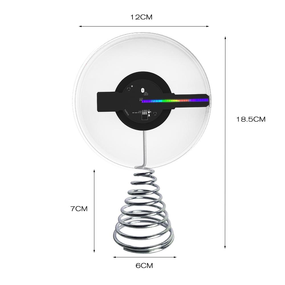 Naked-Eye 3D Holographic Advertising Lights 3D Projector Lamp With Music Play Holographic Fan Christams Home Decor Holiday Gift