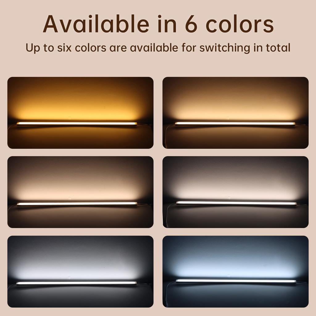 Wireless Bluetooth CCT LED Light Bar 24V 2700K-6500K Dimmable Aluminium Lamp Tube For Workbench Kitchen Under Cabinet Counter