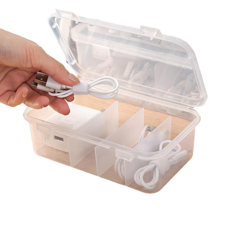 Desktop Cable Organizer Box for Chargers and Power Cables