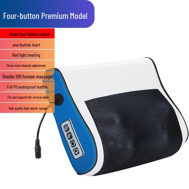 

Массажер для шеи и шейного отдела позвоночника: Многофункциональная греющая подушка для плеч, поясницы и спины - двойное использование для автомобиля и дома
