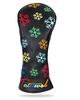 Golf Head Cover for Driver 440cc 460cc Cover Wood Cover Utility UT Cover Waterproof Snowflake of 4 x FW x UT x (Set (DR 1, 2, 1), Black)