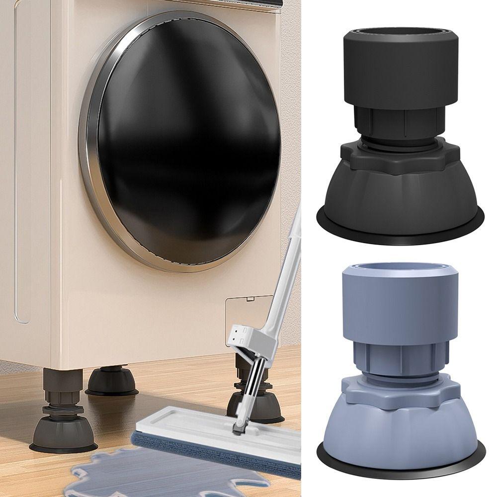 4pcs/set Raise Height Washing Machine Shockproof Pad Reduce Noises Non-slip Shock Mute Pads Adjustable Height Anti Vibration Mat