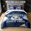Dallas Cowboys Design Bett Bettwäsche Set 1 Bettbezug + 2 Kissenbezüge Weich Atmungsaktiv Haushalt Bettwäsche