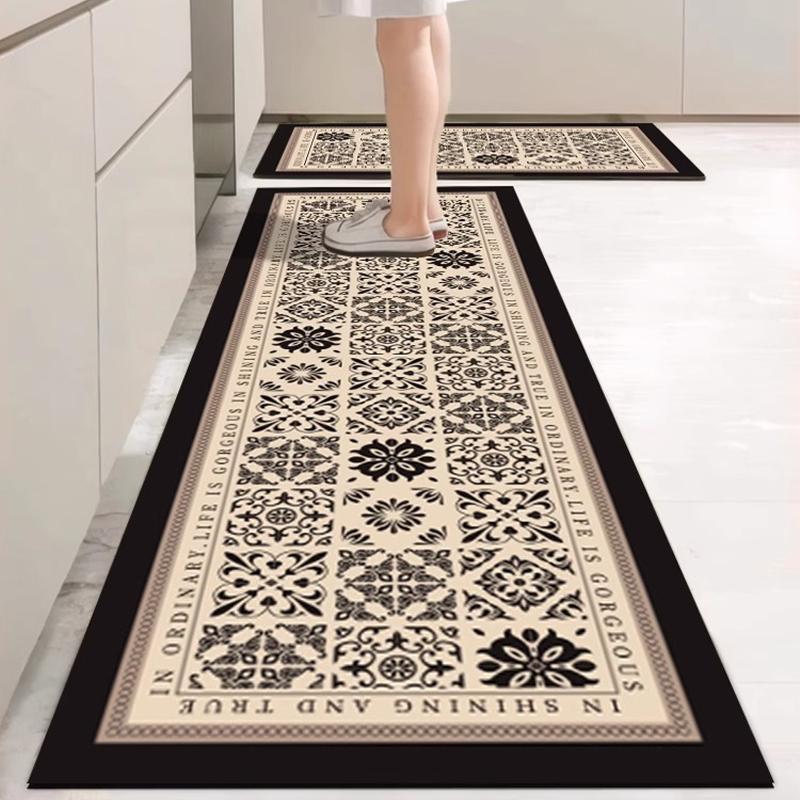 Kitchen Carpet Water-absorbing Quick-drying Non-slip Floor Mat Advanced Light Luxury Diatom Mud Rug Home Decoration Foot Mats