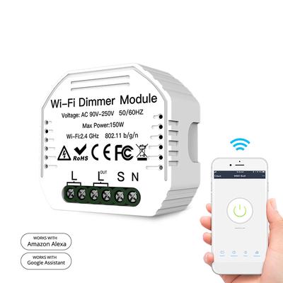 90-250V Wifi Dimmer Module Dimmer Switch Smart Light Switches 2 Way Switch Voice Control APP Remote