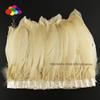 Feather2 Meter/pack Goose Feather Fringe Trim On Satin Header 6"- 8" In /15-20 Cm Width