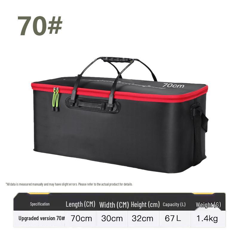 Portable Foldable Fish Bucket: Multi-functional Fish Keeper with Hand-Held & Shoulder Strap for Fetching Water and Fishing.