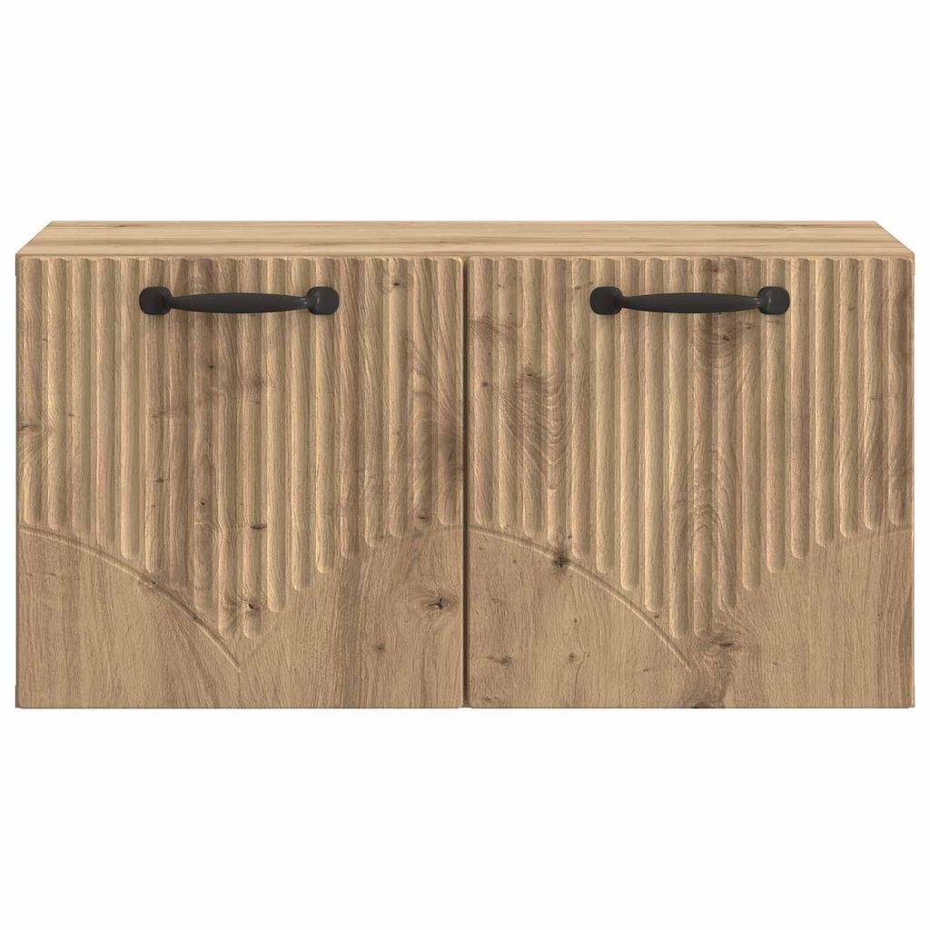 Wall Mounted TV Cabinet Artisan Oak Finish 59.5 x 31 x 30 cm