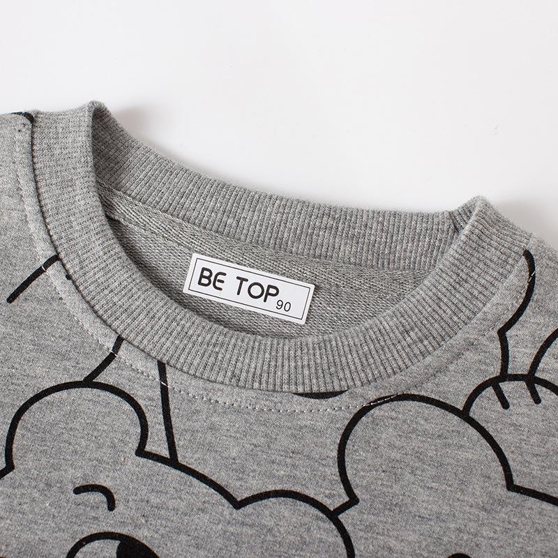 Kinder Bären Sweatshirt - Herbst/Winter Rundhals Reiner Baumwoll Pullover für Jungen