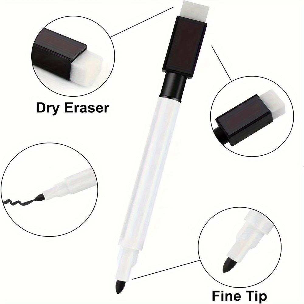 10 Stück Whiteboard-Marker mit Pinselspitze - Sanftes Schreiben & Leicht zu reinigen, Perfekt für Klassenzimmer- und Bürobedarf