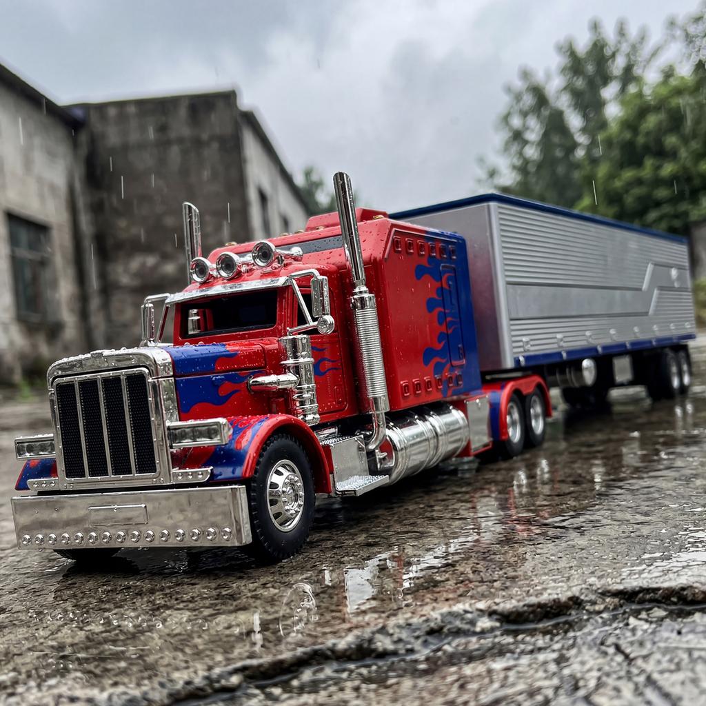 1:24 Peterbilt 389 Semi Truck Tractor Trailer Alloy Metal Diecast Model Car Home Decoration And Collectibles Hobby Display Gifts