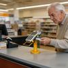 POS Machine Stand 360 Degree Rotation Adjustable Bracket Metal POS Machine Display Bracket For Supermarket Shop Store Counter