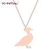 Kinitial Stainless Steel Duck Charm Necklaces Animal Jewelry Cute Bird Pendant Necklace For Women Girl Birthday Gift Wholesale