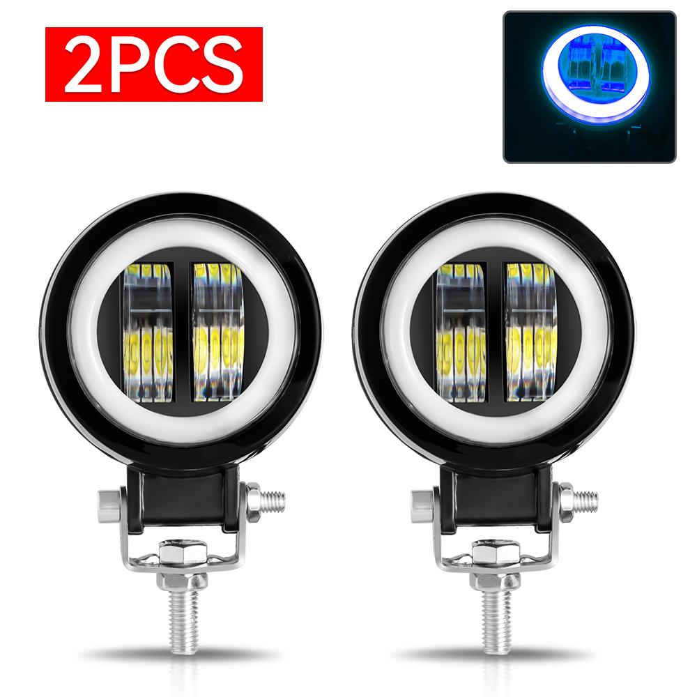 3inch Beam Headlight LED Work Light Bar Spot Driving LED Work Lamp Fog Pods Halo Offroad 4WD Car Boat Truck SUV Pickup ATV