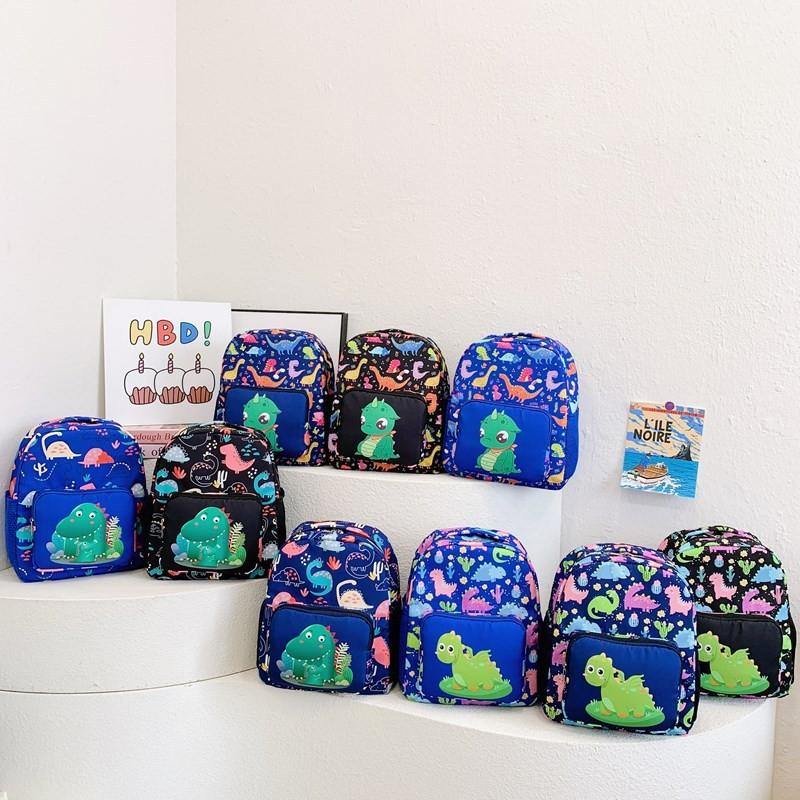Attractive School Nursery Backpack Children Adorable Dinosaur Design Feel Cozy