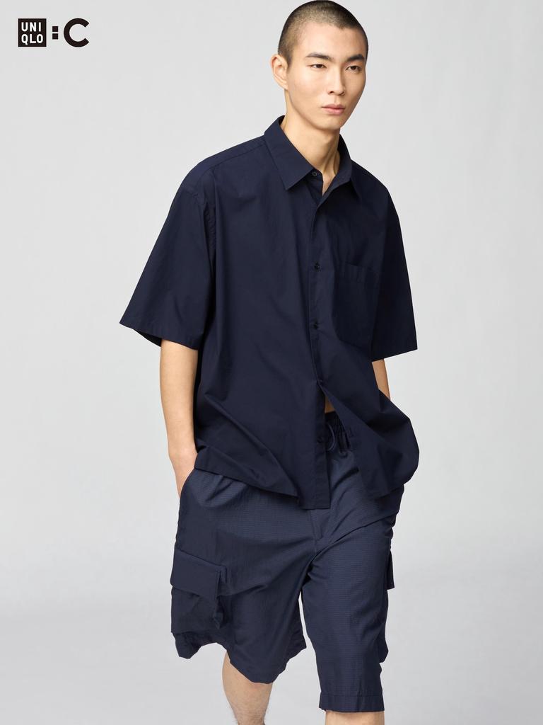 Uniqlo Broadcloth Oversized Shirt  Short Sleeve 